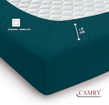 Camry Spannbettlaken 180x200–200x200 cm – Baumwoll‑Jersey Orange