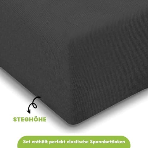 Julido Jersey-Spannbettlaken 140x200 cm – Baumwolle, OEKO-TEX® Standard 100, hautfreundlich & allergikergeeignet, Grün