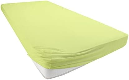 Jersey-Spannbettlaken 100% Baumwolle – 90–100×200 cm, für Matratzen bis 25 cm (Steghöhe bis 23 cm), Beige
