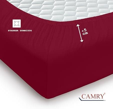 Camry Spannbettlaken 180x200–200x200 cm – Baumwoll‑Jersey Orange