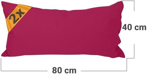 Doppelpack Baumwoll-Kissenbezüge 40 x 15 cm – Navyblau, schlichtes modernes Design