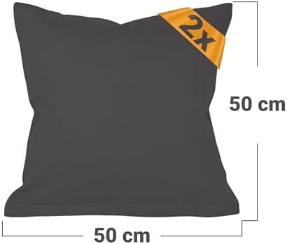Doppelpack Baumwoll-Kissenbezüge 40 x 15 cm – Navyblau, schlichtes modernes Design