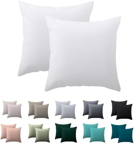 Kissenbezug 40x80 cm 2er Set – 100% Mikrofaser Beige, weich & bügelfrei mit Reißverschluss