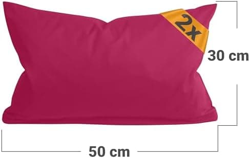 Doppelpack Baumwoll-Kissenbezüge 40 x 15 cm – Navyblau, schlichtes modernes Design
