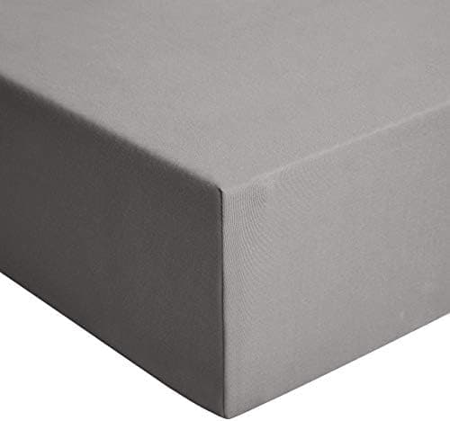 Amazon Basics Spannbettlaken – 100% Baumwolle (Jersey), 120 x 200 cm für Matratzen bis 30 cm
