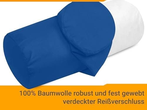 Doppelpack Baumwoll-Kissenbezüge 40 x 15 cm – Navyblau, schlichtes modernes Design
