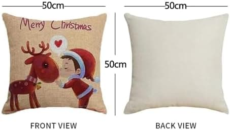 4er Set Kissenbezüge Weihnachten 40×80 cm – festliche Kissenhüllen für Sofa & Wohnzimmer