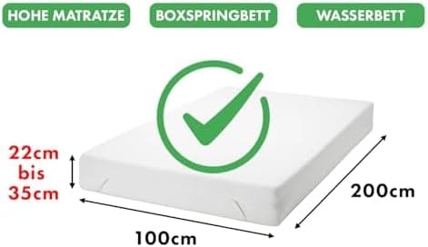 Jacobson Spannbettlaken 180×200 cm – GOTS‑zertifizierte Bio‑Baumwolle