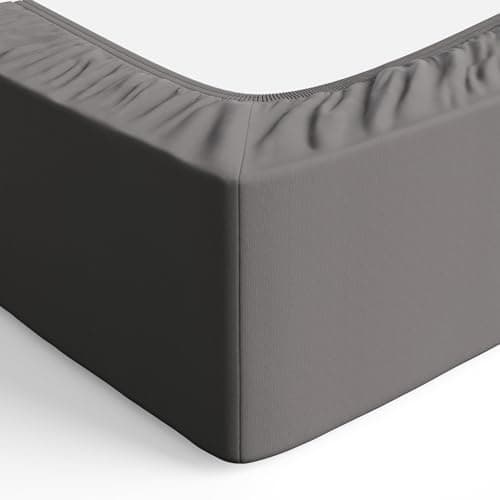 Amazon Basics Spannbettlaken – 100% Baumwolle (Jersey), 120 x 200 cm für Matratzen bis 30 cm