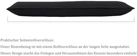 Kissenbezug 40x80 cm 2er Set – 100% Mikrofaser Beige, weich & bügelfrei mit Reißverschluss