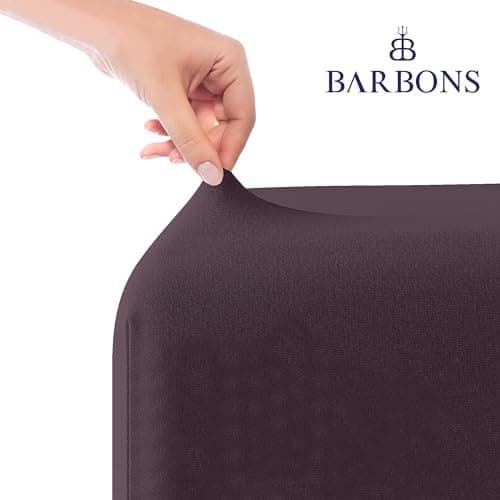 BARBONS Spannbettlaken 140x200 cm – 100% Baumwolle Jersey, für Boxspringbett & Matratzen bis 27 cm – Hellgrau