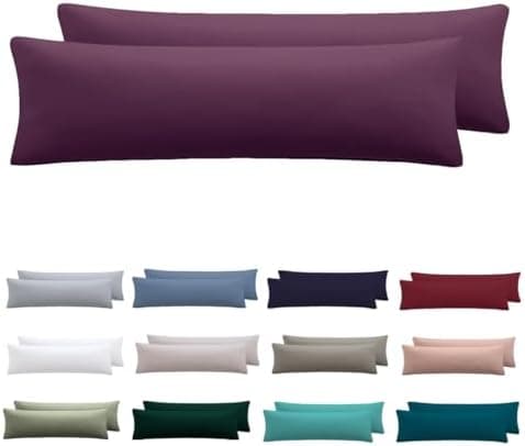 Kissenbezug 40x80 cm 2er Set – 100% Mikrofaser Beige, weich & bügelfrei mit Reißverschluss