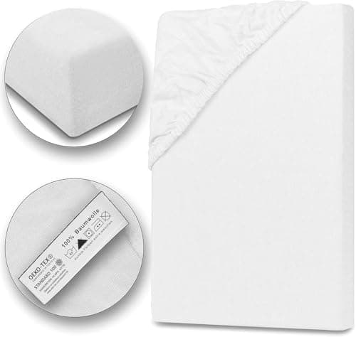 Julido Jersey-Spannbettlaken 140x200 cm – Baumwolle, OEKO-TEX® Standard 100, hautfreundlich & allergikergeeignet, Grün