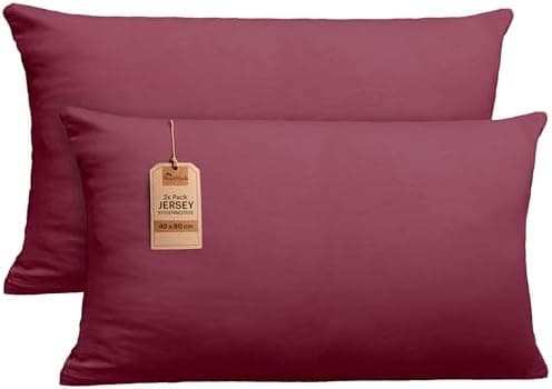 NatureMark Jersey Kissenbezüge – weich & atmungsaktiv, hautfreundlich – 40x40 cm, Anthrazit