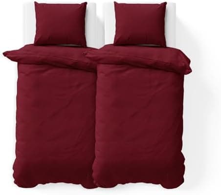 JACOBSON Bettwäsche 135x200 – 100% Baumwolle Perkal, OEKO‑TEX, 2‑teilig (135x200 + 80x80) mit Reißverschluss, Anthrazit