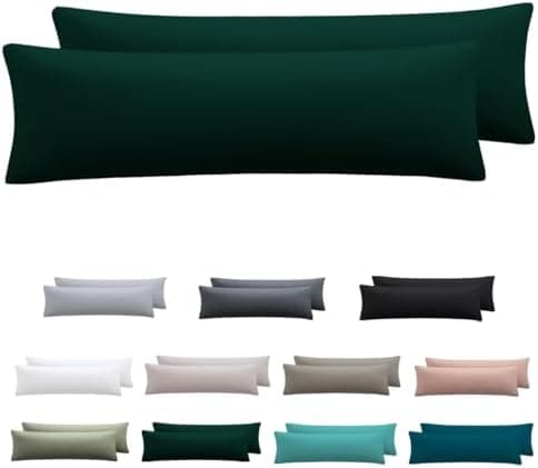 Kissenbezug 40x80 cm 2er Set – 100% Mikrofaser Beige, weich & bügelfrei mit Reißverschluss