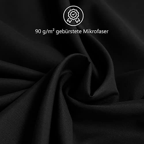 REDKEY Kissenbezug 40x80 cm 2er Set – gebürstetes Mikrofaser, Reißverschluss, waschbar bis 40°C – Anthrazit