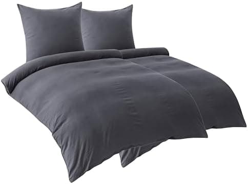 BEDSURE Bettwäsche 135x200 4‑teilig – Weiches Baumwoll‑Feeling Bettwäsche‑Set 135 x 200 cm, inkl. 2 Kissenbezüge 80x80,