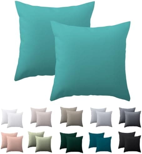 Kissenbezug 40x80 cm 2er Set – 100% Mikrofaser Beige, weich & bügelfrei mit Reißverschluss
