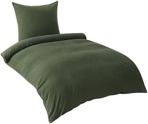 BEDSURE Bettwäsche 135x200 4‑teilig – Weiches Baumwoll‑Feeling Bettwäsche‑Set 135 x 200 cm, inkl. 2 Kissenbezüge 80x80,