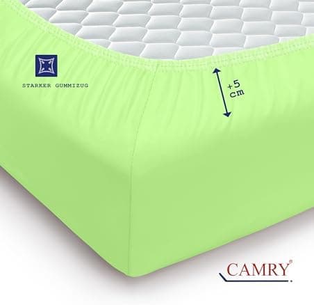 Camry Spannbettlaken 180x200–200x200 cm – Baumwoll‑Jersey Orange