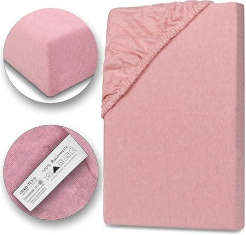 Julido Jersey-Spannbettlaken 140x200 cm – Baumwolle, OEKO-TEX® Standard 100, hautfreundlich & allergikergeeignet, Grün
