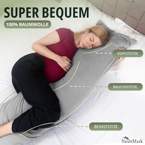 NatureMark Jersey Kissenbezüge – weich & atmungsaktiv, hautfreundlich – 40x40 cm, Anthrazit