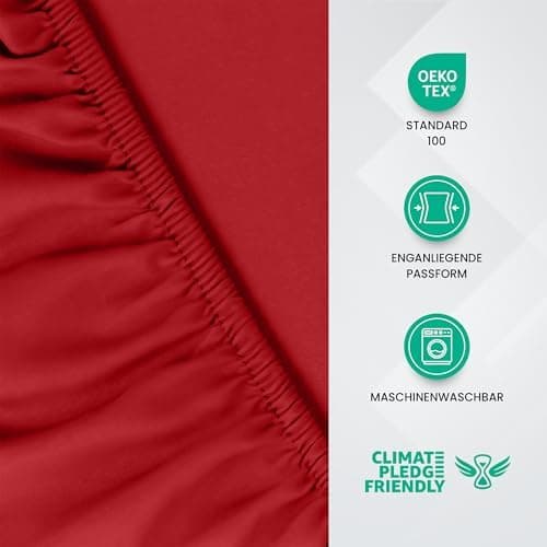 Utopia Bedding Spannbettlaken 180×200 cm – Grau, gebürstete Polyester‑Mikrofaser, OEKO‑TEX zertifiziert