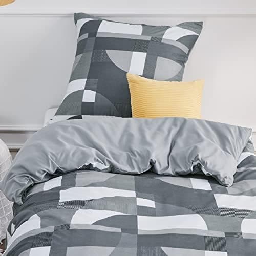 BEDSURE Bettwäsche-Set 135x200 (4-teilig) – Wendebettwäsche OEKO-TEX STANDARD 100 mit Reißverschluss, 2×80x80 Kissenbezü