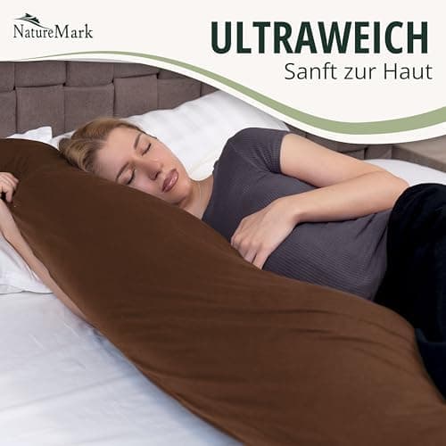 NatureMark Jersey Kissenbezüge – weich & atmungsaktiv, hautfreundlich – 40x40 cm, Anthrazit