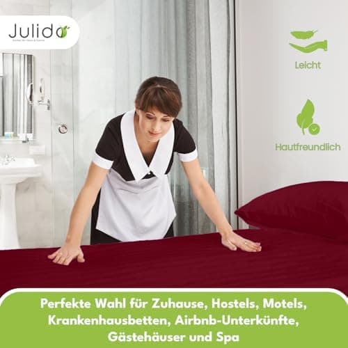 Julido Jersey-Spannbettlaken 140x200 cm – Baumwolle, OEKO-TEX® Standard 100, hautfreundlich & allergikergeeignet, Grün