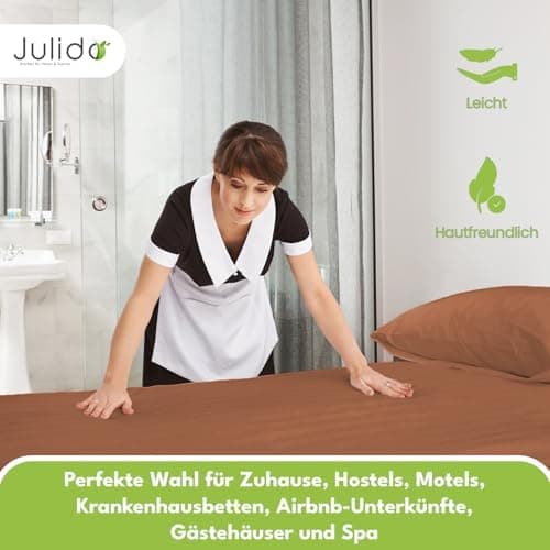 Julido Jersey-Spannbettlaken 140x200 cm – Baumwolle, OEKO-TEX® Standard 100, hautfreundlich & allergikergeeignet, Grün