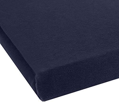 NatureMark Spannbettlaken / Spannbetttuch 100% Baumwolle, anthrazit – 90 x 200 bis 100 x 200 cm