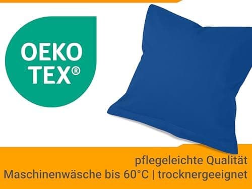 Doppelpack Baumwoll-Kissenbezüge 40 x 15 cm – Navyblau, schlichtes modernes Design