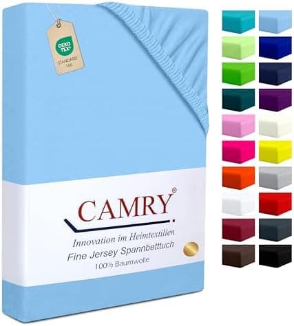 Camry Spannbettlaken 180x200–200x200 cm – Baumwoll‑Jersey Orange