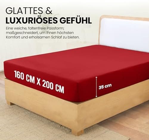 Utopia Bedding Spannbettlaken 180×200 cm – Grau, gebürstete Polyester‑Mikrofaser, OEKO‑TEX zertifiziert