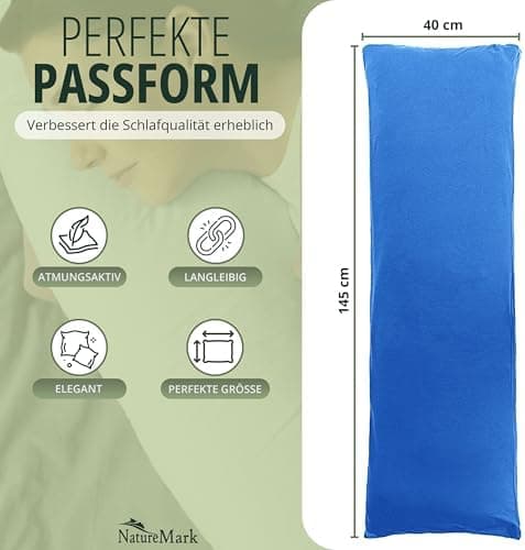 NatureMark Jersey Kissenbezüge – weich & atmungsaktiv, hautfreundlich – 40x40 cm, Anthrazit