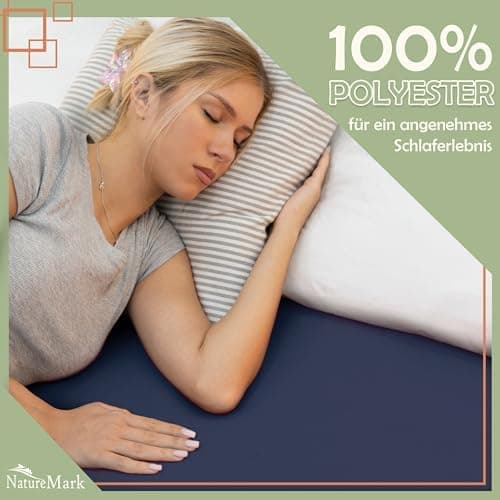 NatureMark Mikrofaser-Spannbettlaken 90x200–100x200 cm, türkis