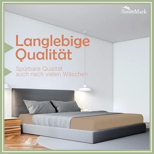 NatureMark Mikrofaser-Spannbettlaken 90x200–100x200 cm, türkis