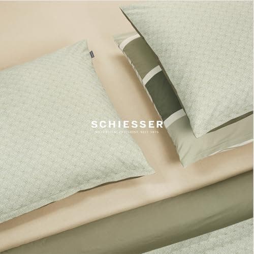 Schiesser Spannbettlaken Jessi – 100% gekämmte Baumwolle aus nachhaltiger Produktion | 180–190×200 cm, Matratzenhöhe bis