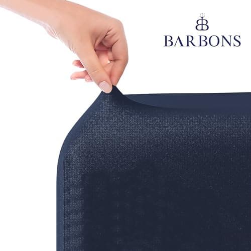 BARBONS Spannbettlaken 140x200 cm – 100% Baumwolle Jersey, für Boxspringbett & Matratzen bis 27 cm – Hellgrau