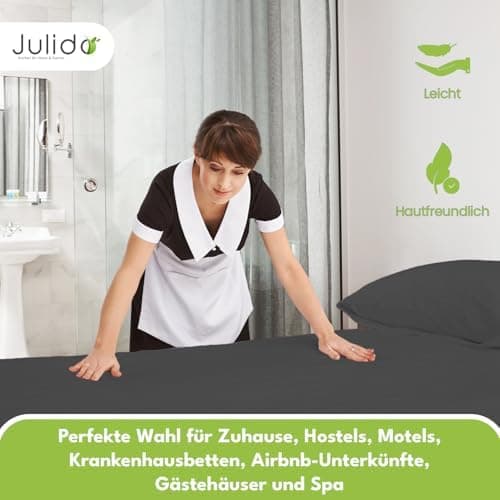 Julido Jersey-Spannbettlaken 140x200 cm – Baumwolle, OEKO-TEX® Standard 100, hautfreundlich & allergikergeeignet, Grün
