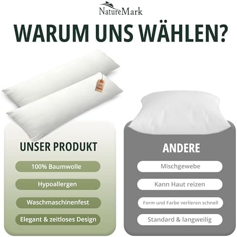 NatureMark Jersey Kissenbezüge – weich & atmungsaktiv, hautfreundlich – 40x40 cm, Anthrazit