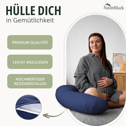 NatureMark Jersey Kissenbezüge – weich & atmungsaktiv, hautfreundlich – 40x40 cm, Anthrazit