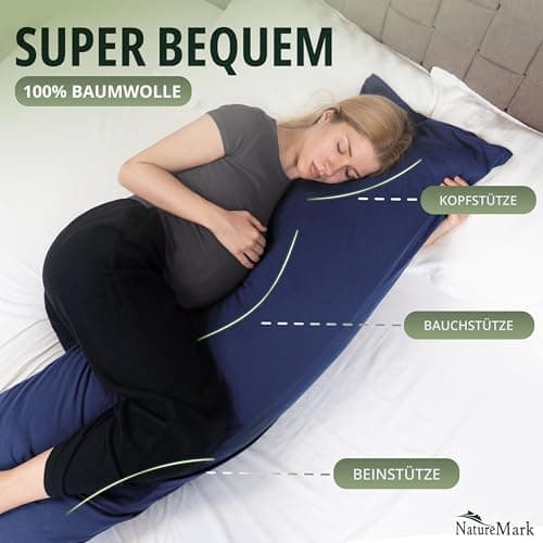 NatureMark Jersey Kissenbezüge – weich & atmungsaktiv, hautfreundlich – 40x40 cm, Anthrazit