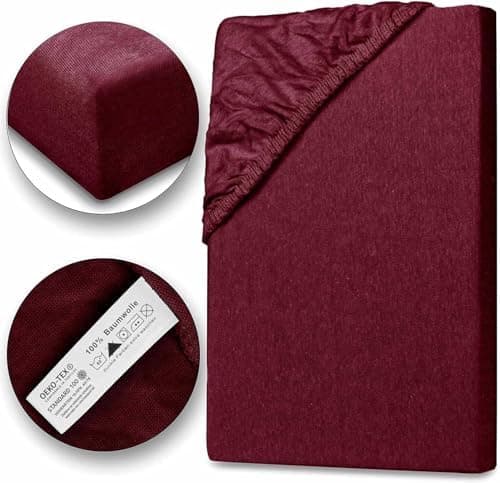 Julido Jersey-Spannbettlaken 140x200 cm – Baumwolle, OEKO-TEX® Standard 100, hautfreundlich & allergikergeeignet, Grün