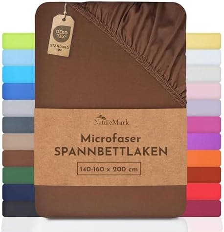 NatureMark Mikrofaser-Spannbettlaken 90x200–100x200 cm, türkis
