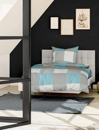 Bierbaum Fein-Biber Bettwäsche – 100% Baumwolle, 135x200 + 80x80 cm