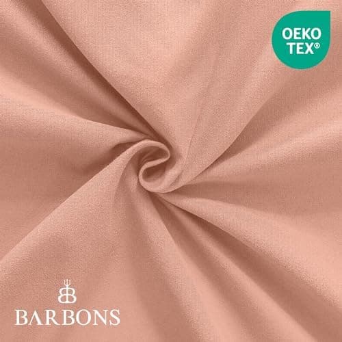 BARBONS Spannbettlaken 140x200 cm – 100% Baumwolle Jersey, für Boxspringbett & Matratzen bis 27 cm – Hellgrau