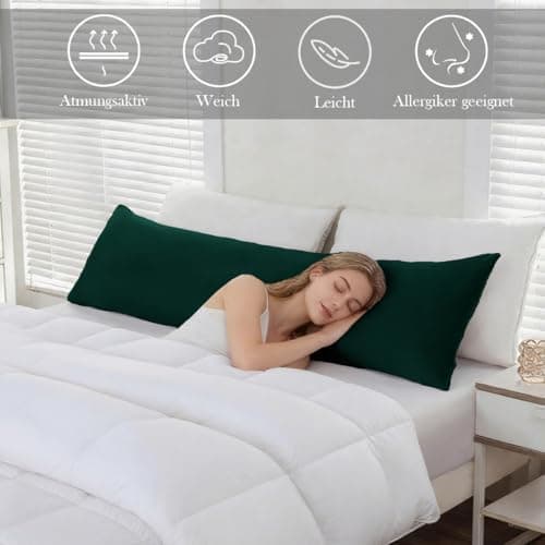 Kissenbezug 40x80 cm 2er Set – 100% Mikrofaser Beige, weich & bügelfrei mit Reißverschluss